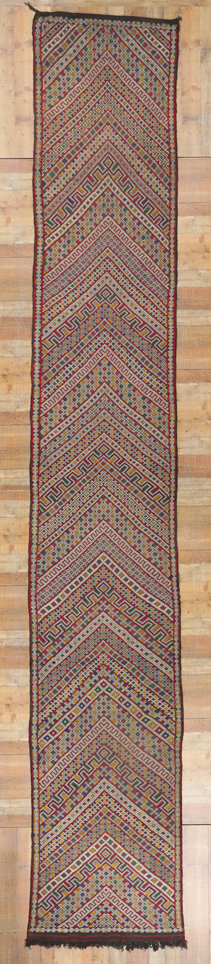 3 x 22 Vintage Zemmour Moroccan Kilim Runner 21711