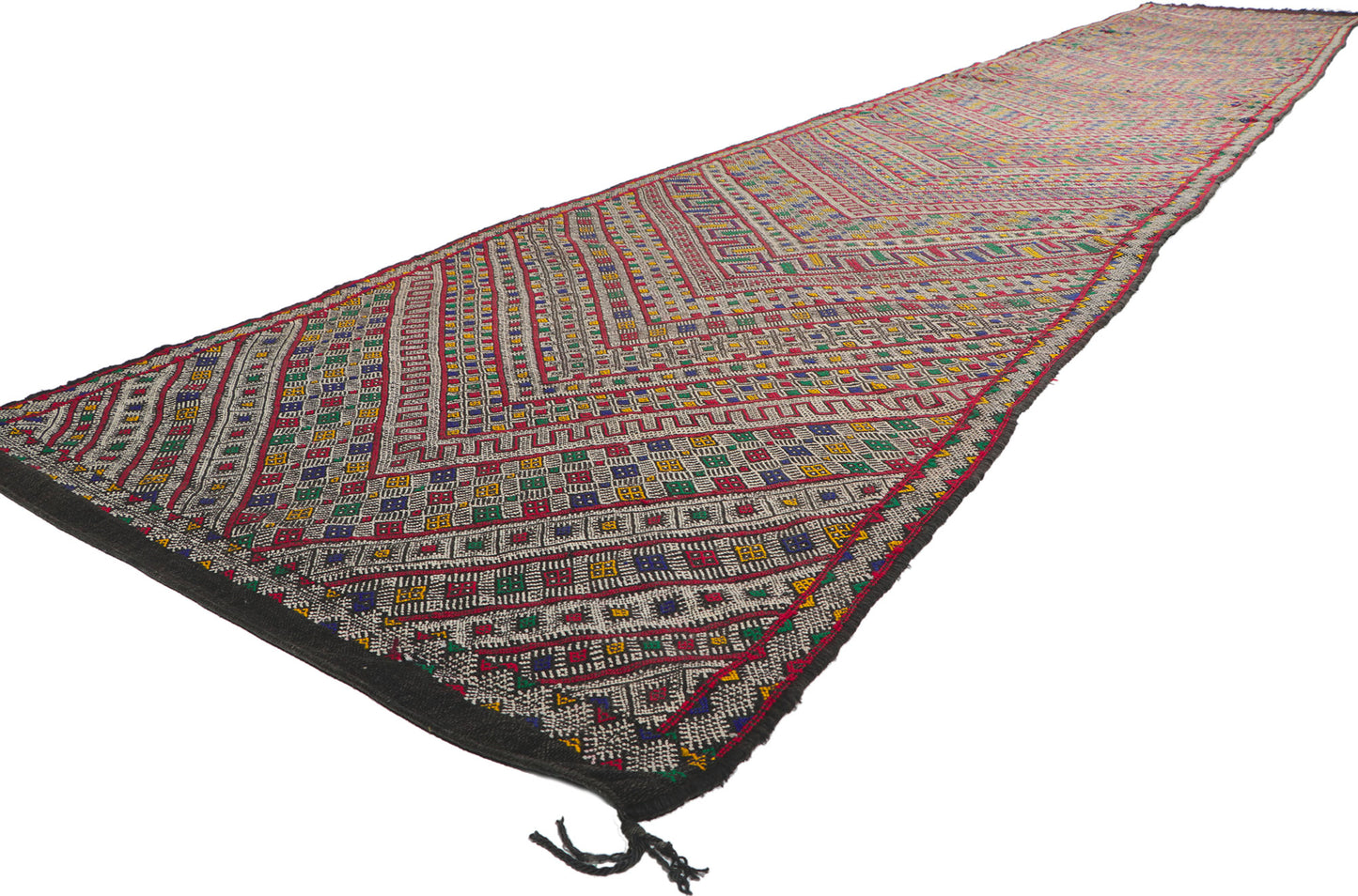 3 x 22 Vintage Zemmour Moroccan Kilim Runner 21711