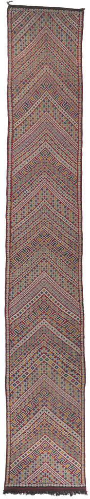 3 x 22 Vintage Zemmour Moroccan Kilim Runner 21711