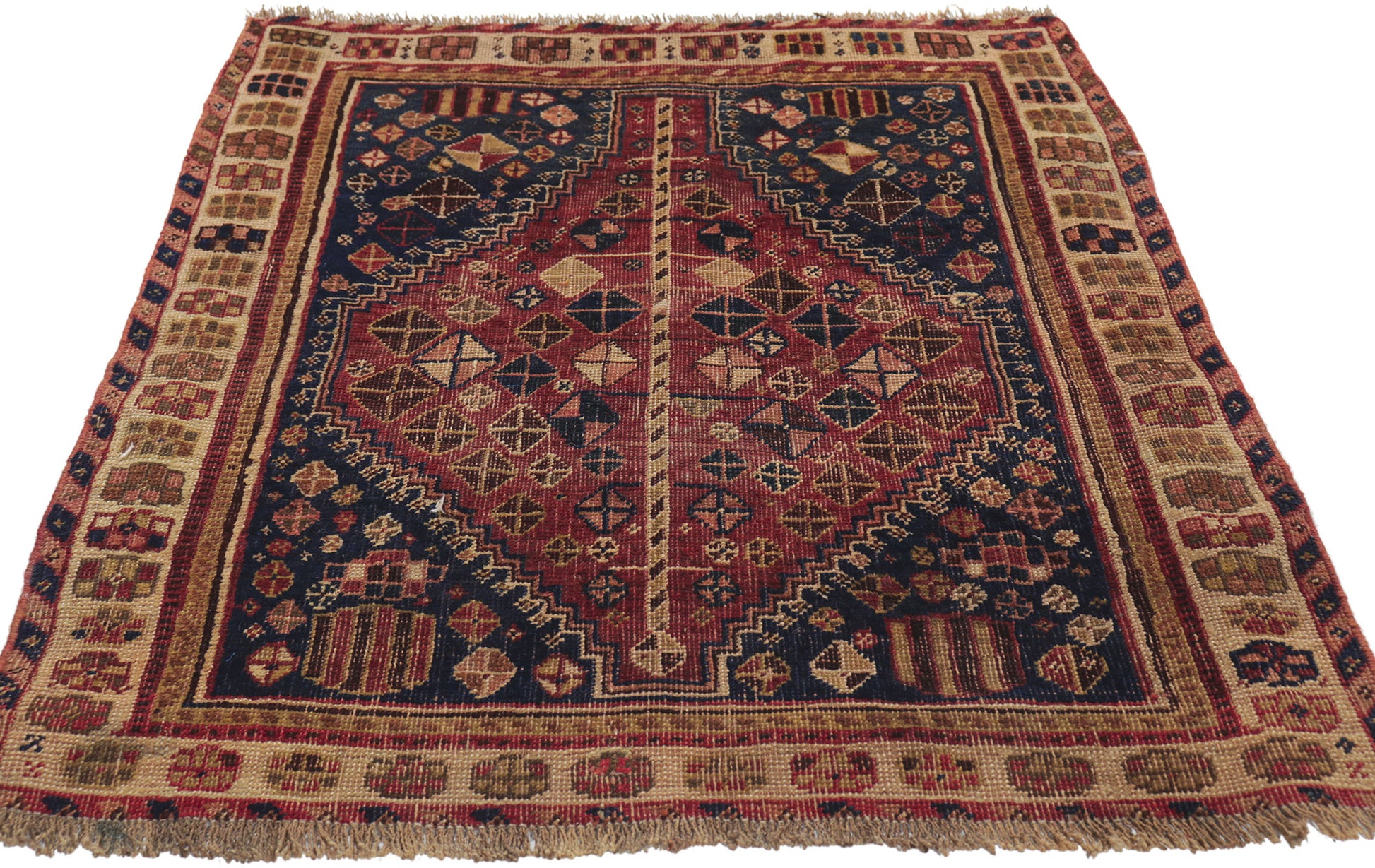 3 x 3 Antique Persian Shiraz Rug 61217