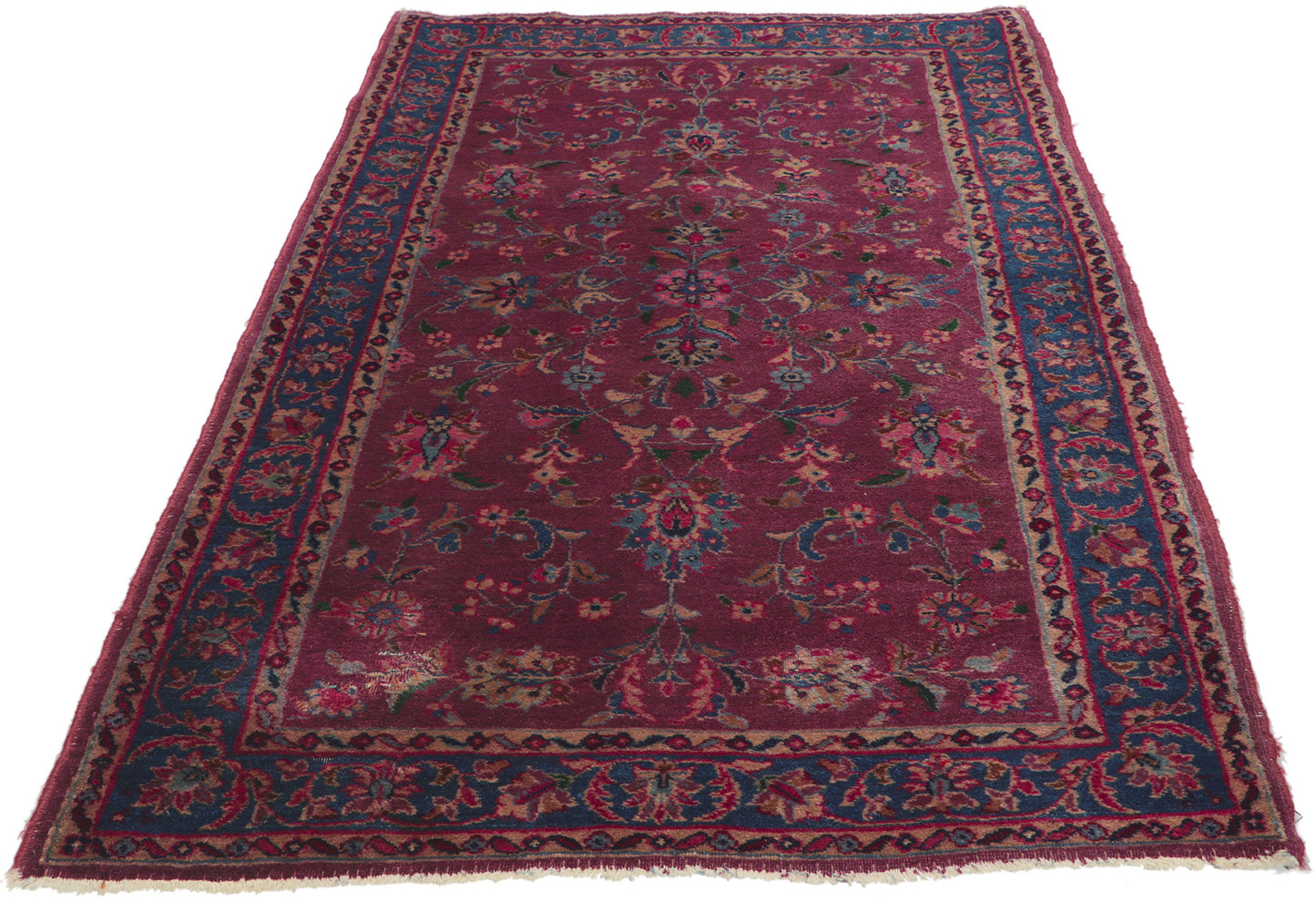 3 x 5 Antique Persian Yazd Rug 78306