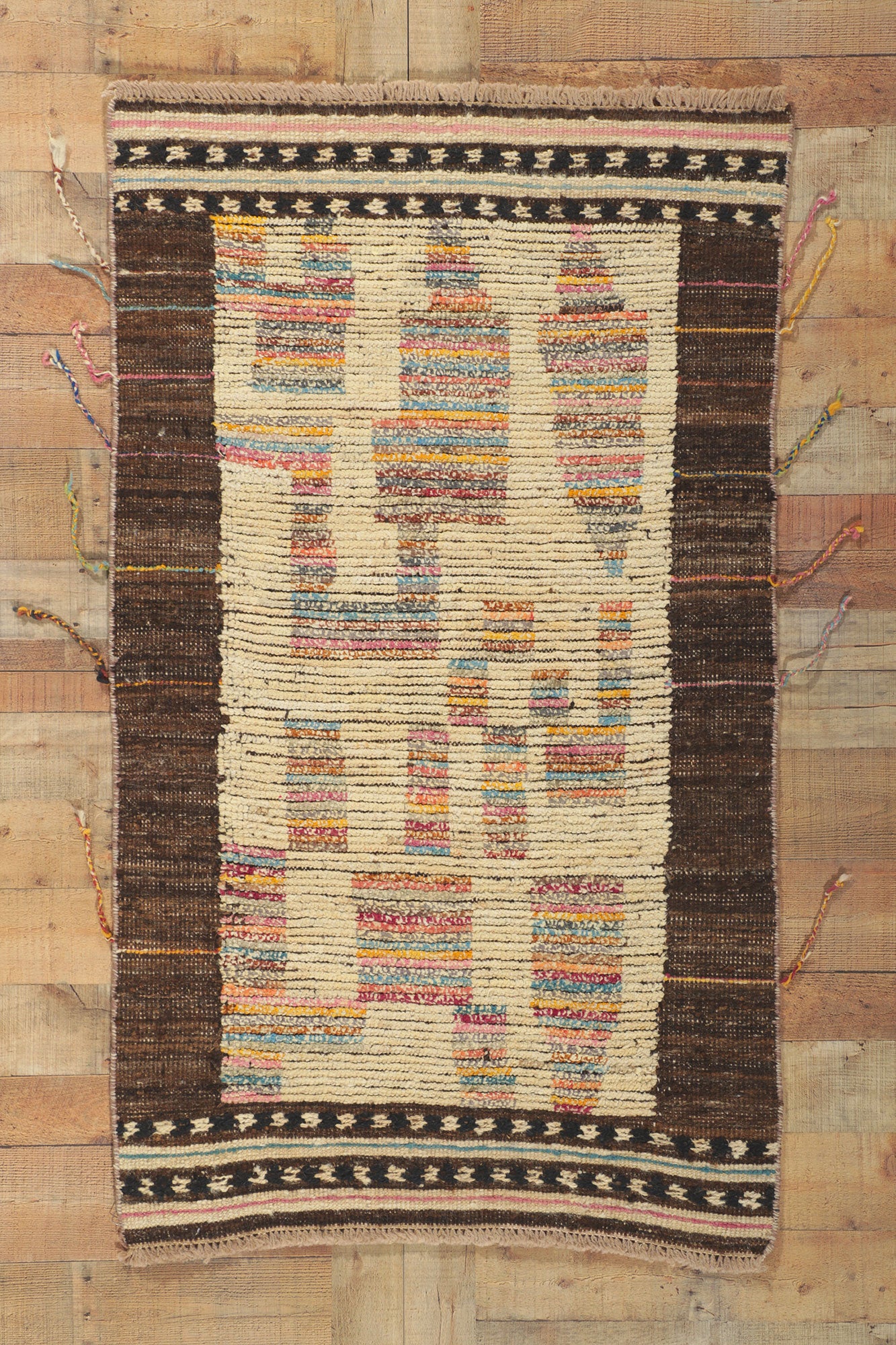 3 x 5 Small Earth-Tone Moroccan Rug 80714