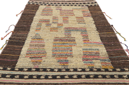 3 x 5 Small Earth-Tone Moroccan Rug 80714