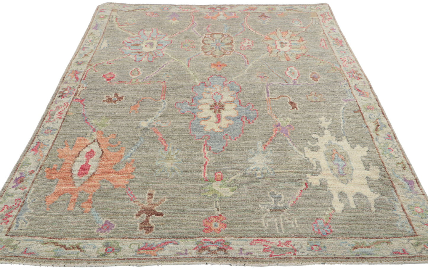 3 x 5 Colorful Oushak Rug 80851