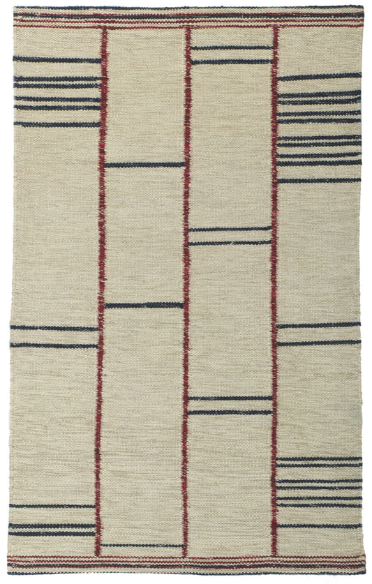 3 x 5 Scandinavian Modern Swedish Inspired Kilim Rug 30806