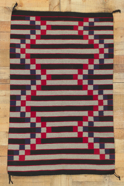 3 x 5 Vintage Navajo Blanket Rug 78423