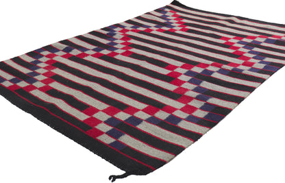 3 x 5 Vintage Navajo Blanket Rug 78423
