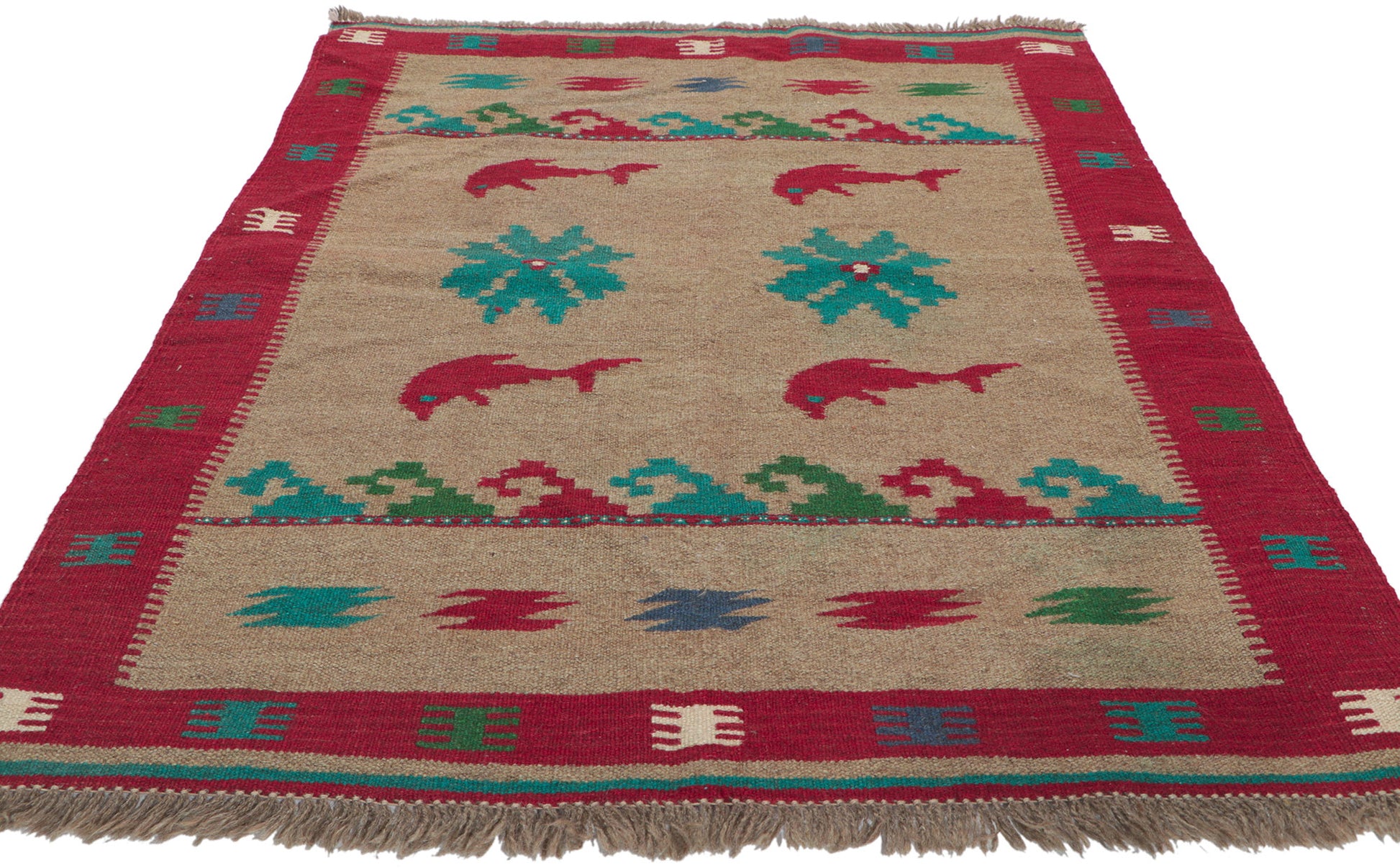 3 x 5 Vintage Shiraz Kilim Rug 61043