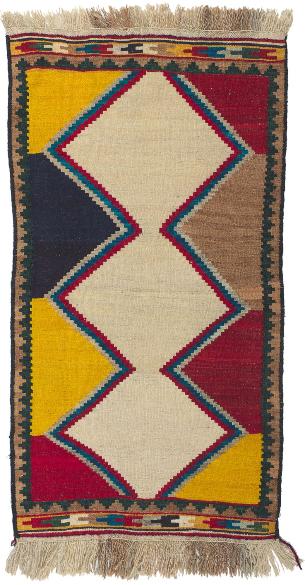 3 x 5 Vintage Persian Shiraz Kilim Rug 61066