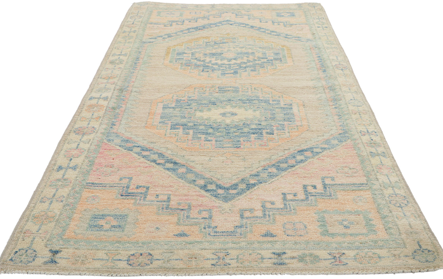 3 x 6 Colorful Oushak Rug 80852