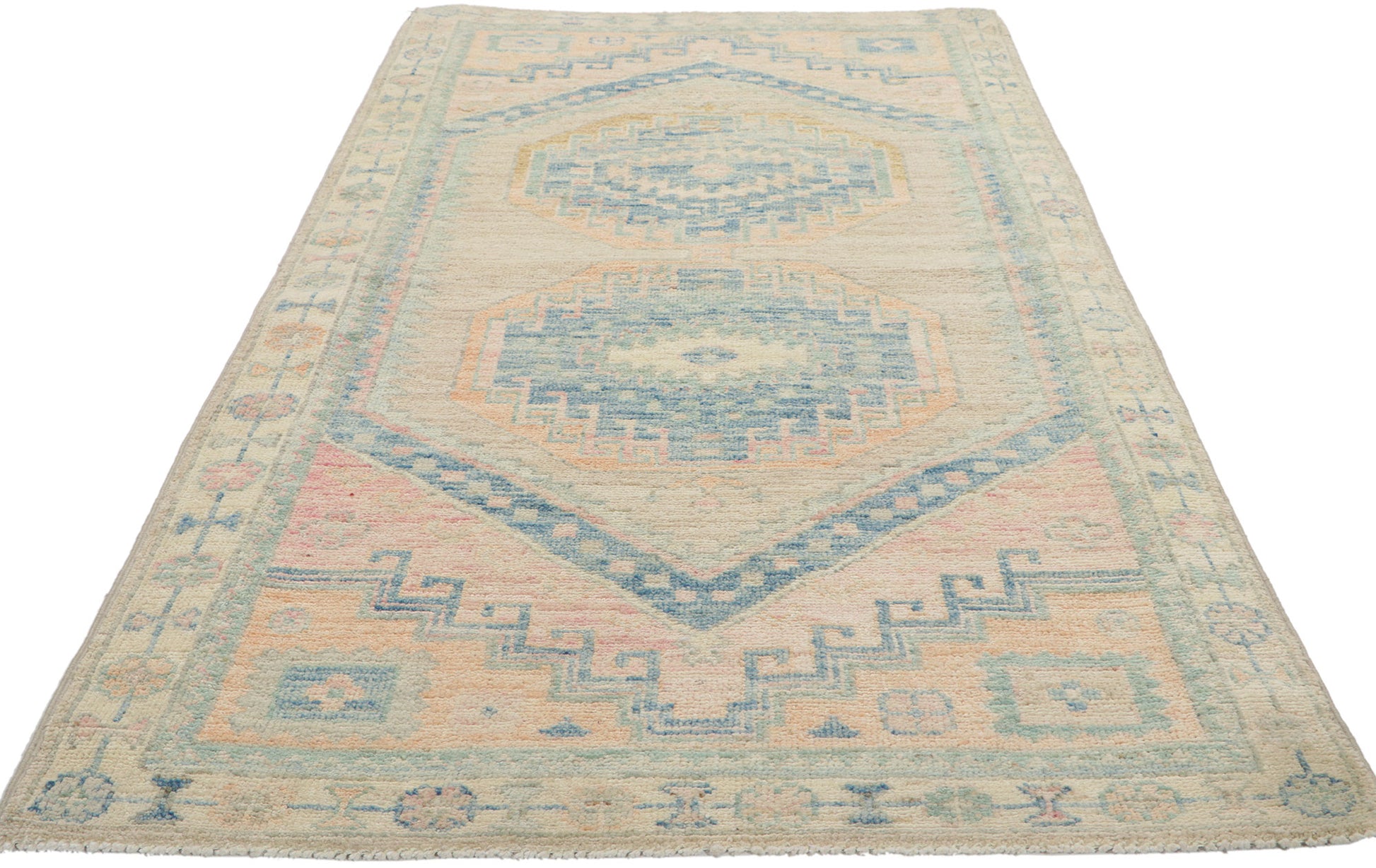 3 x 6 Colorful Oushak Rug 80852
