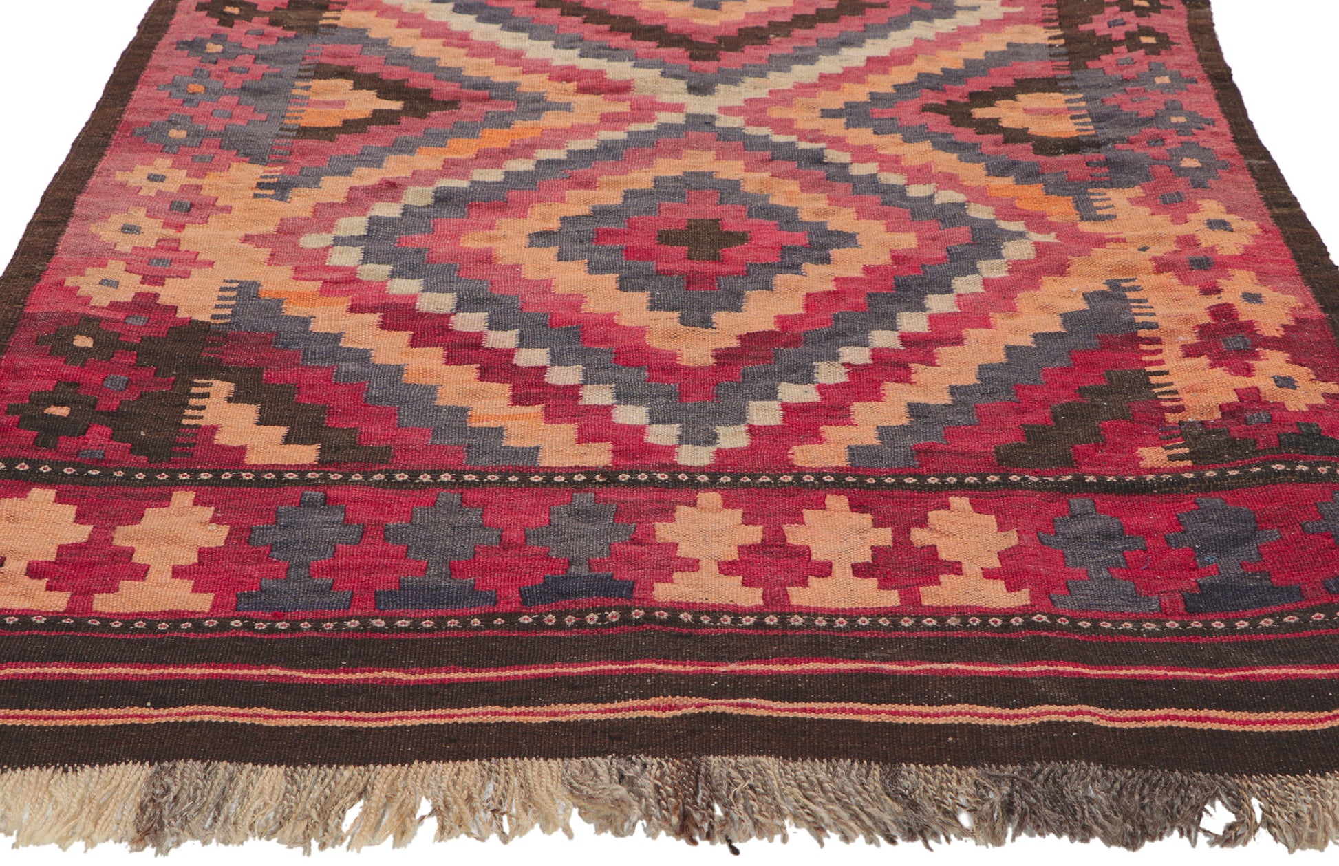 3 x 6 Vintage Afghan Kilim Rug 77761