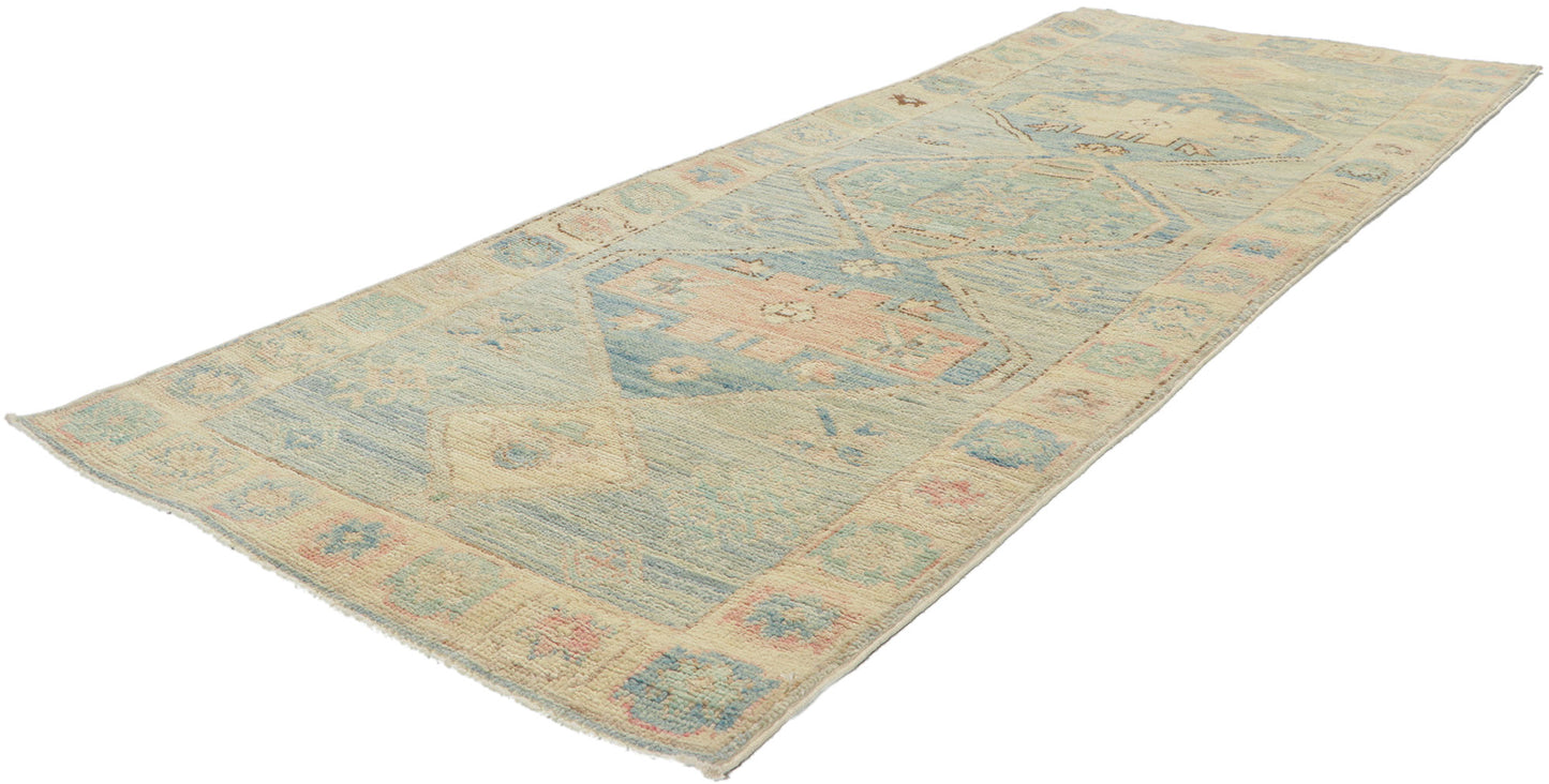 3 x 7 Colorful Oushak Runner 80825