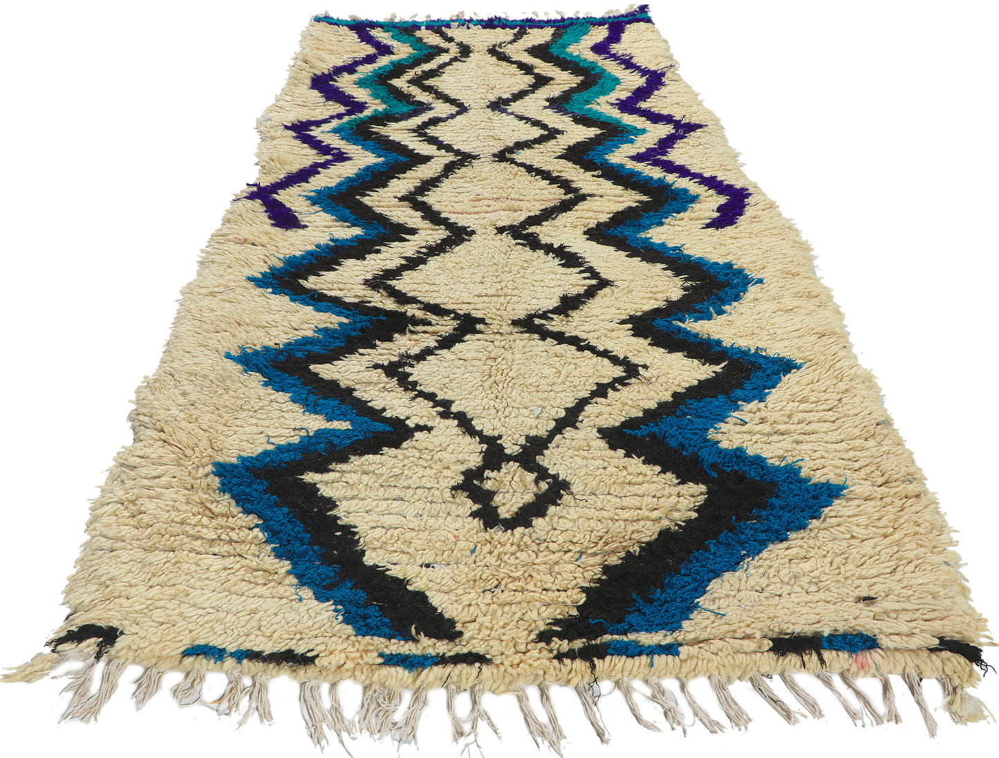 3 x 7 Vintage Moroccan Boucherouite Runner 21651