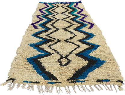 3 x 7 Vintage Moroccan Boucherouite Runner 21651