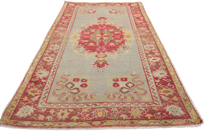 3 x 7 Vintage Turkish Oushak Rug 52746