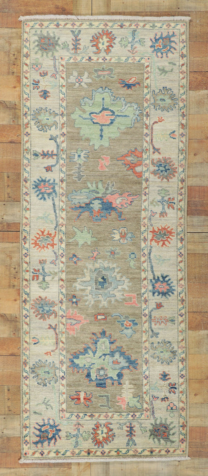 3 x 8 Colorful Oushak Runner 80963