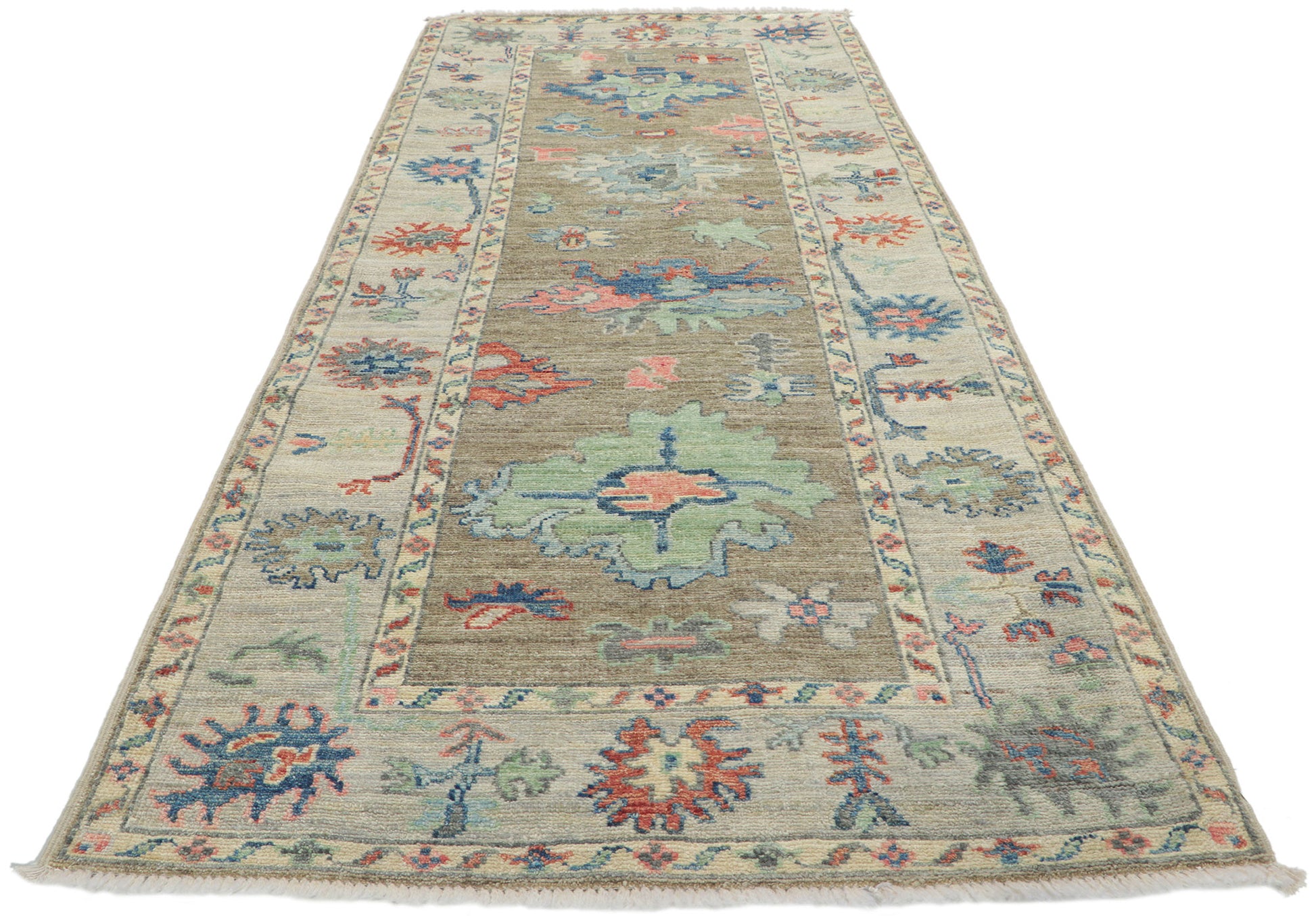3 x 8 Colorful Oushak Runner 80963