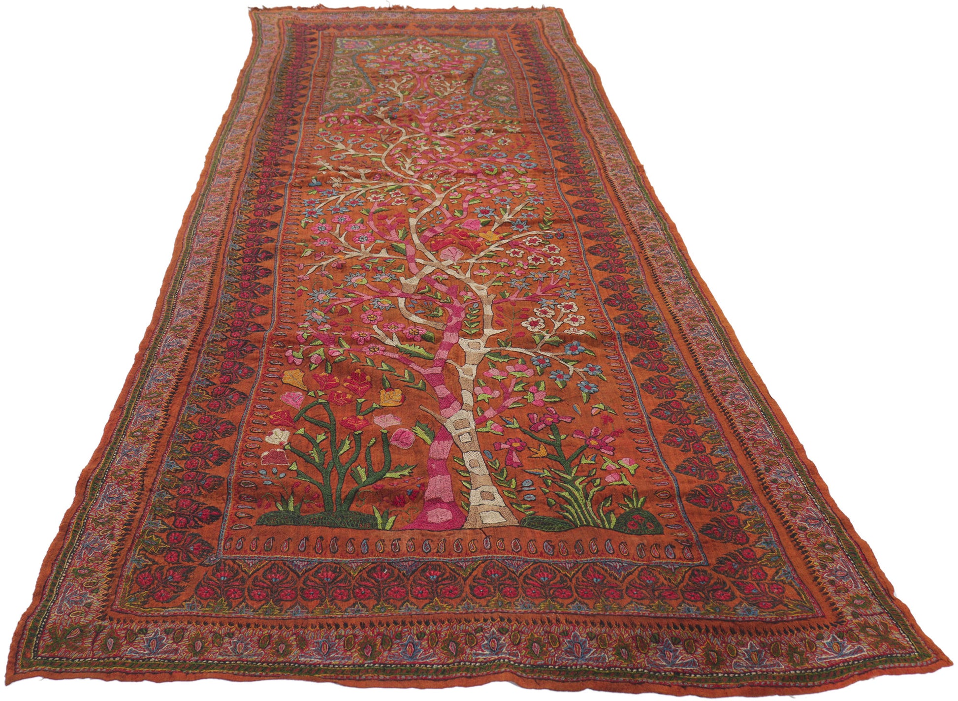 3 x 9 Antique Kerman Embroidery Pateh 78435