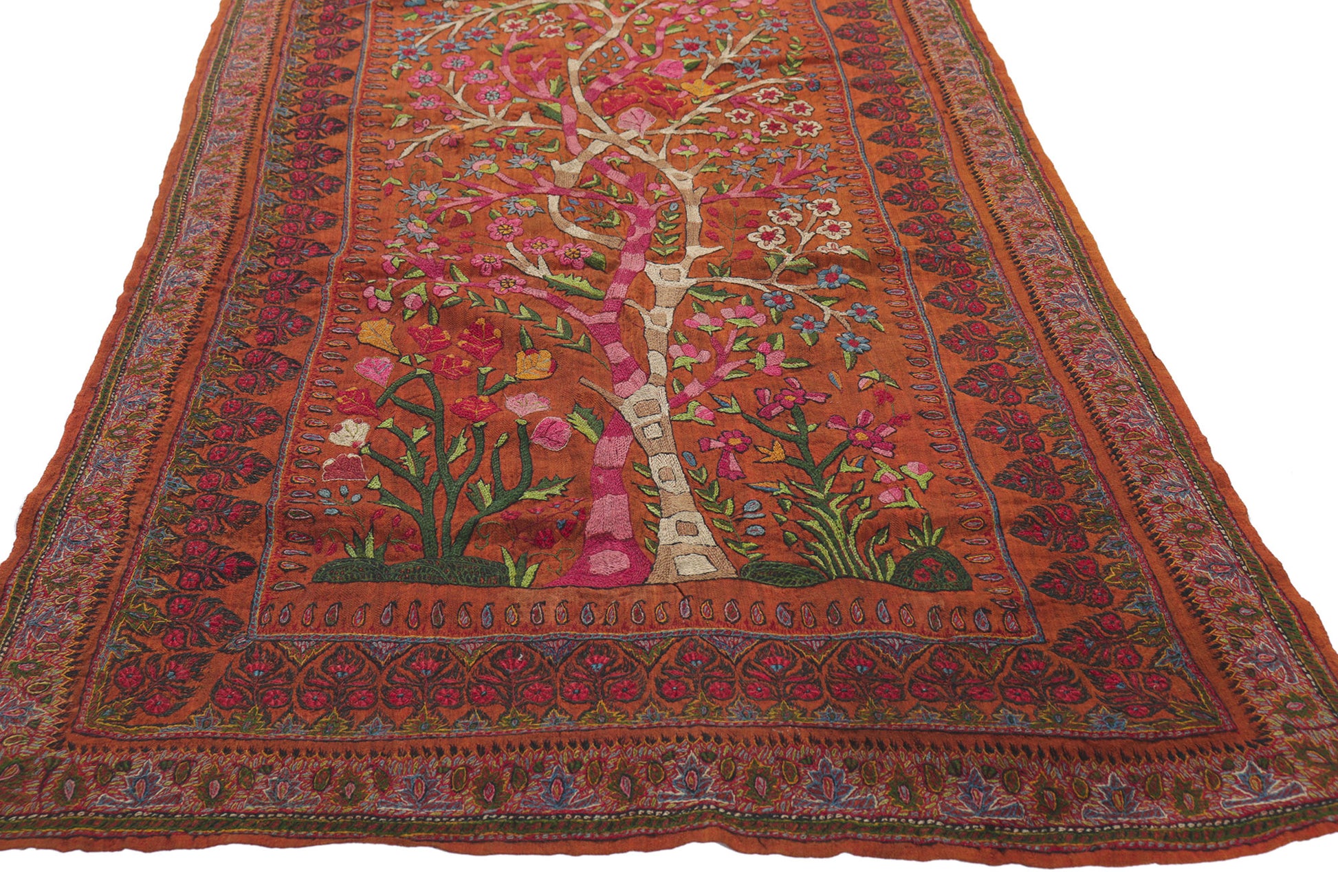 3 x 9 Antique Kerman Embroidery Pateh 78435