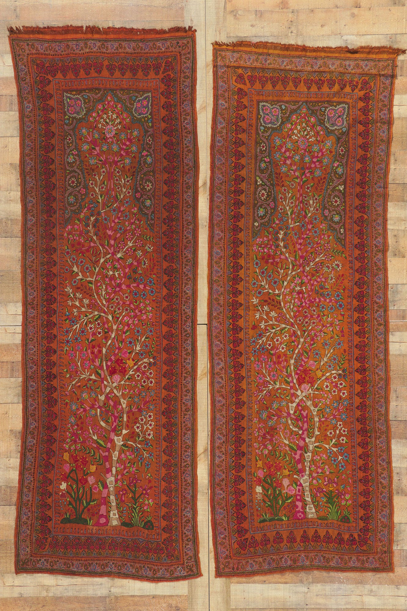 3 x 9 Antique Kerman Embroidery Pateh 78435