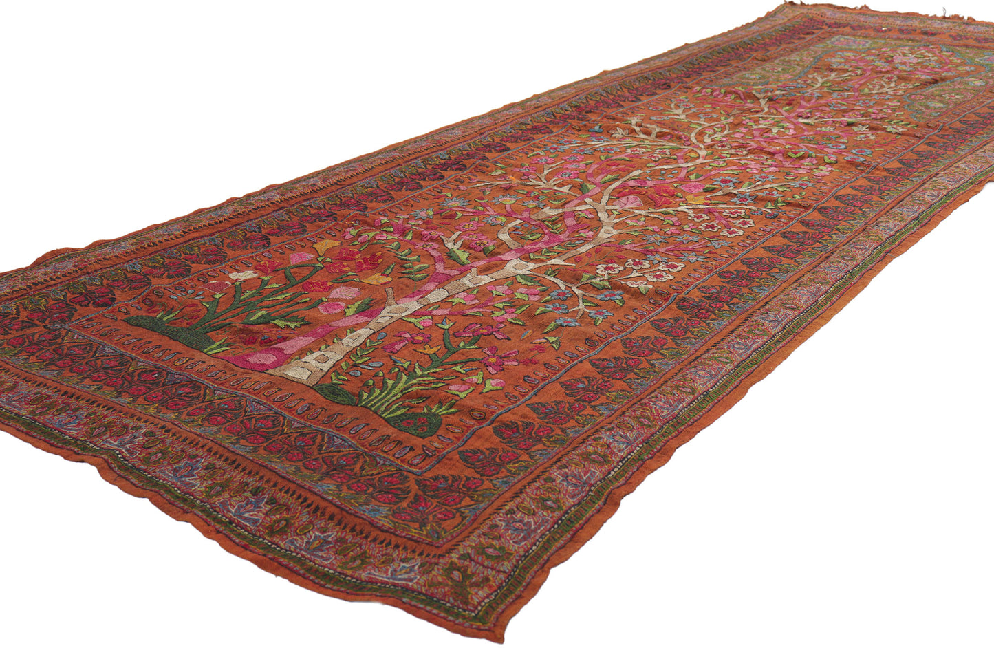 3 x 9 Antique Kerman Embroidery Pateh 78435
