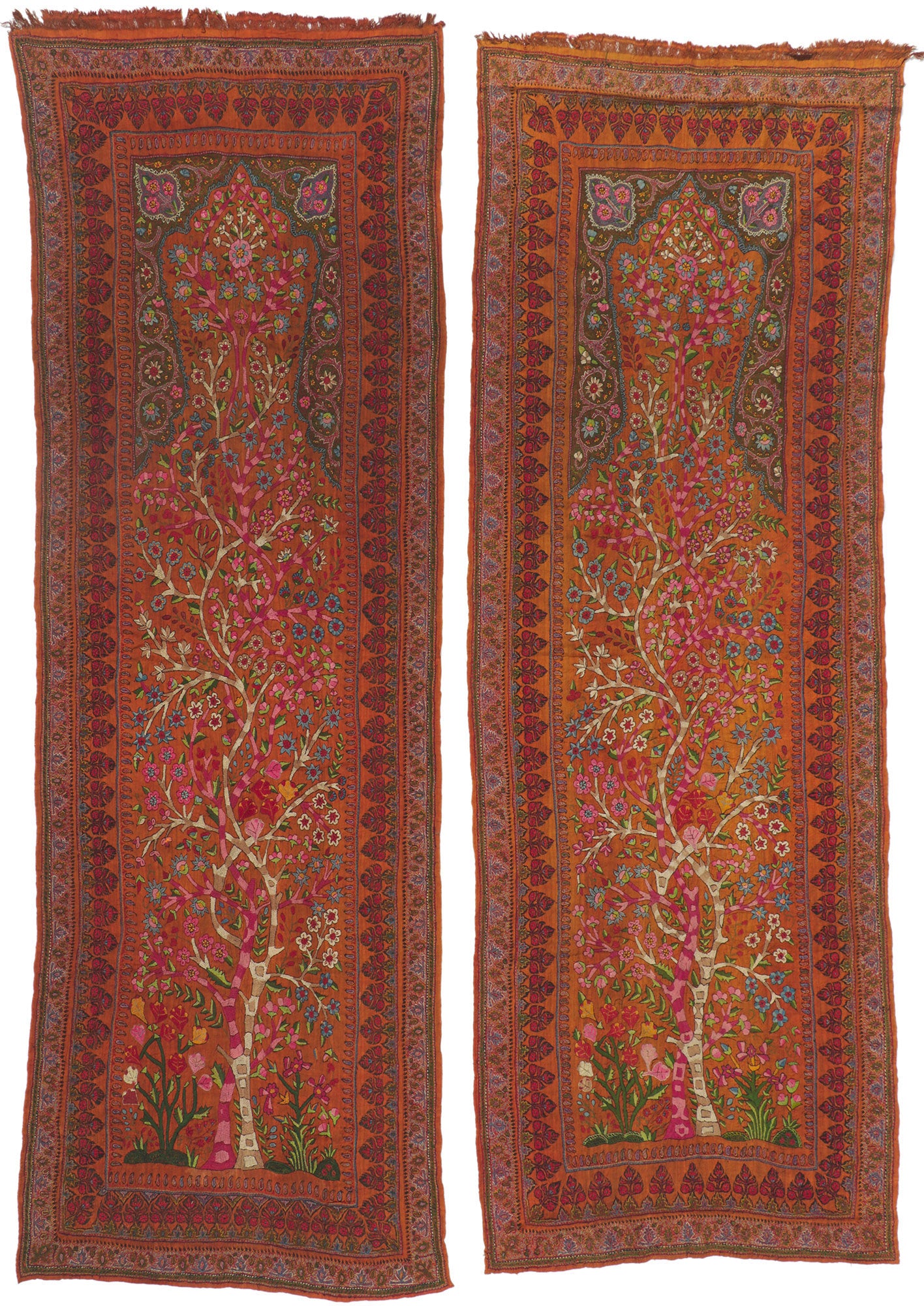 3 x 9 Antique Kerman Embroidery Pateh 78435