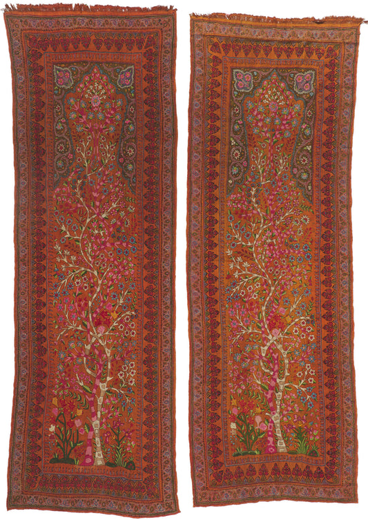 3 x 9 Antique Kerman Embroidery Pateh 78435