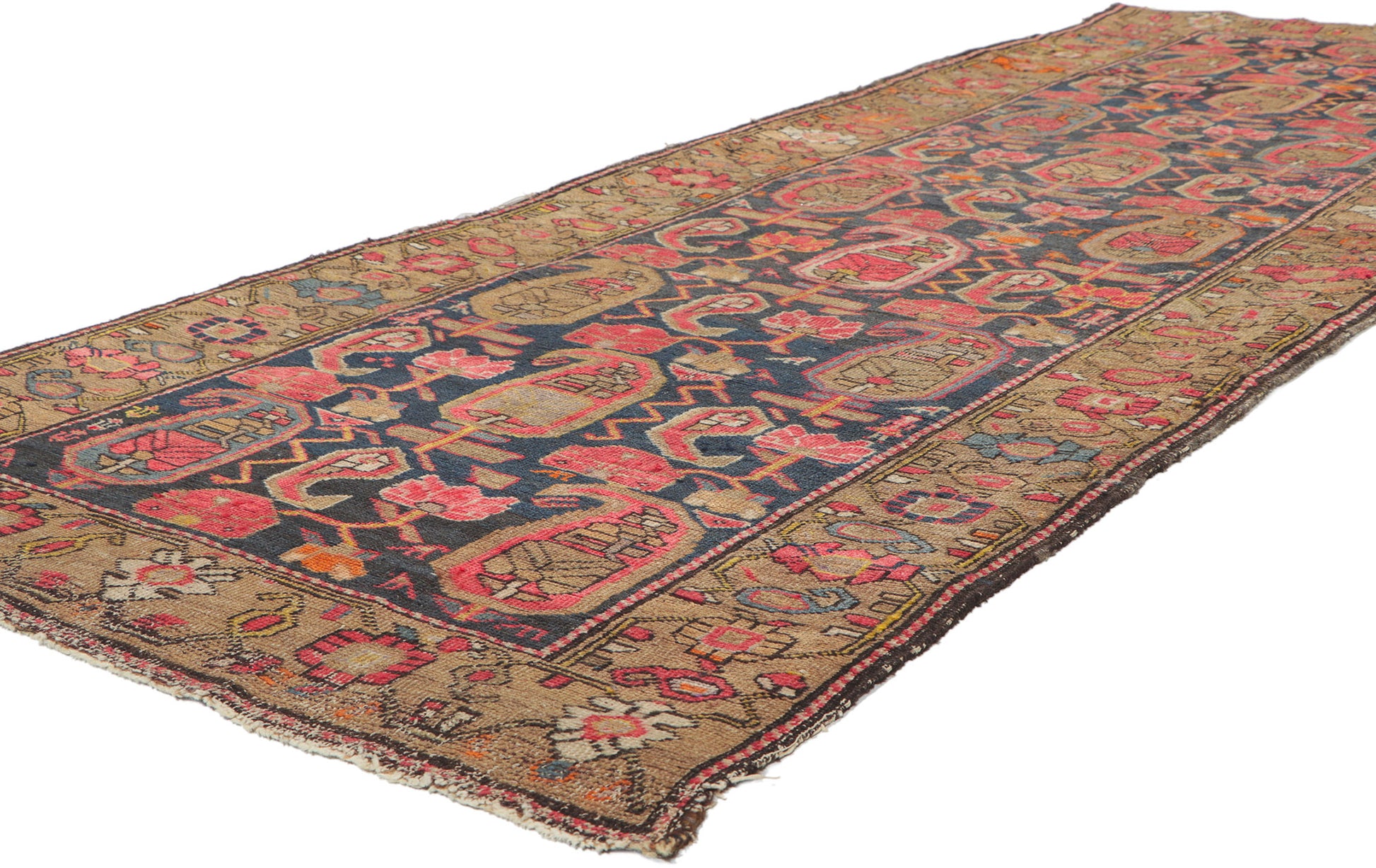 3 x 9 Antique Persian Kurdish Rug 78319