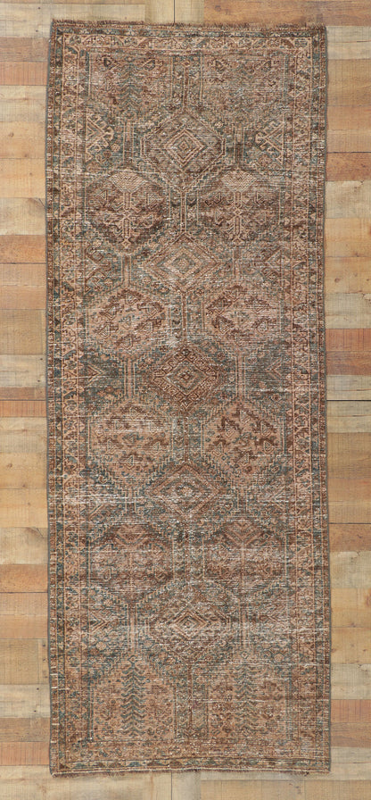 3 x 9 Distressed Antique Persian Malayer Rug 60960