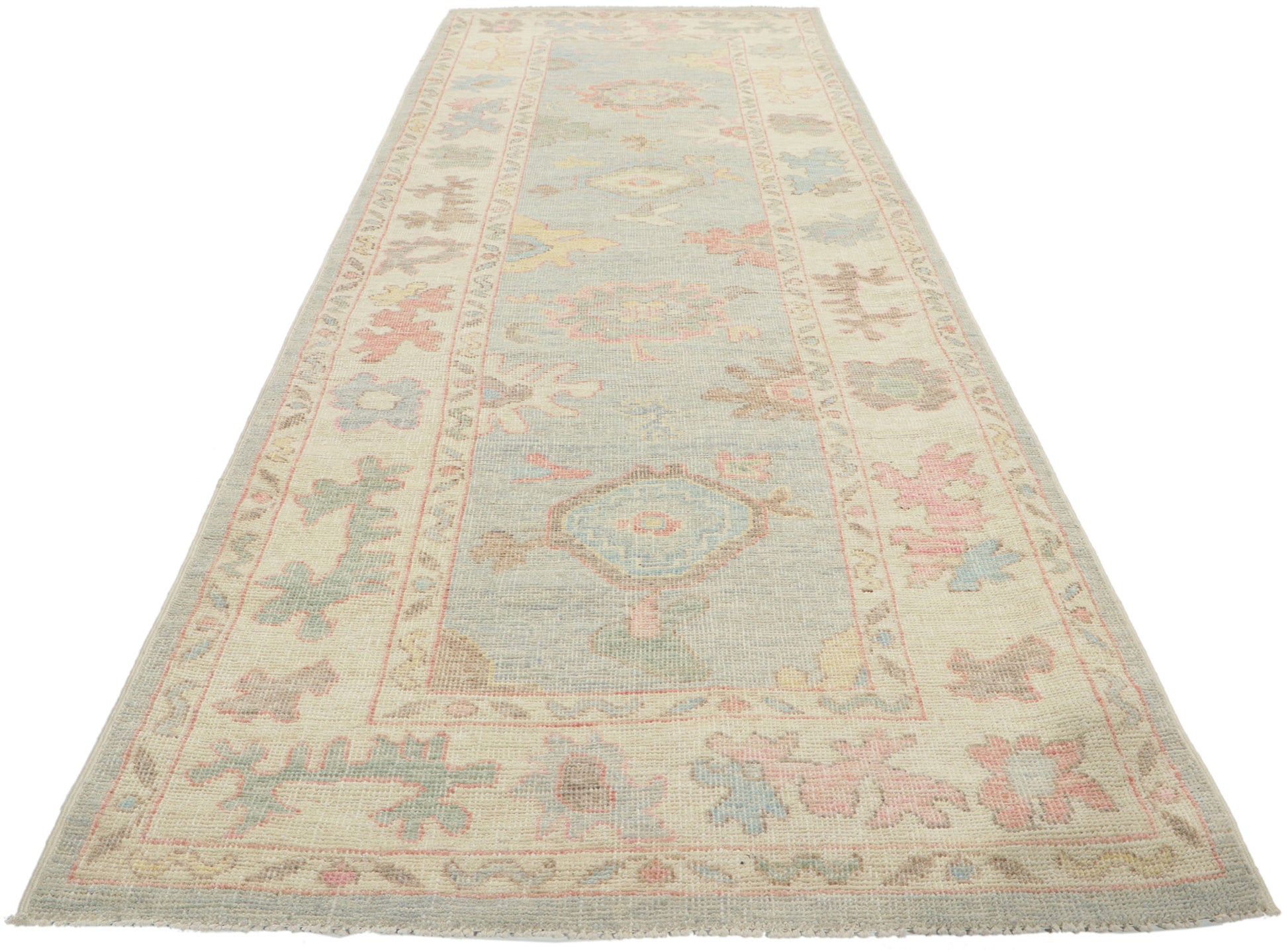 3 x 9 Colorful Oushak Runner 80868