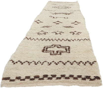 3 x 9 Vintage Moroccan Beni Ourain Runner 78389