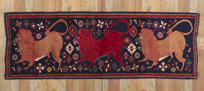 3 x 9 Vintage Persian Gabbeh Rug 61057