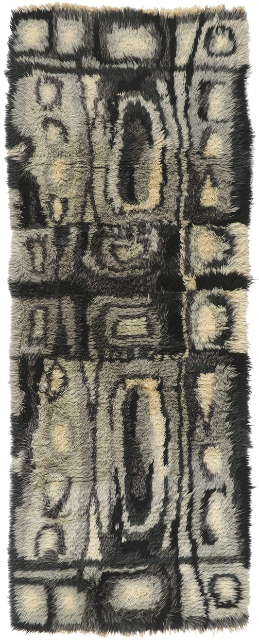3 x 9 Vintage Swedish Rya Rug 78463