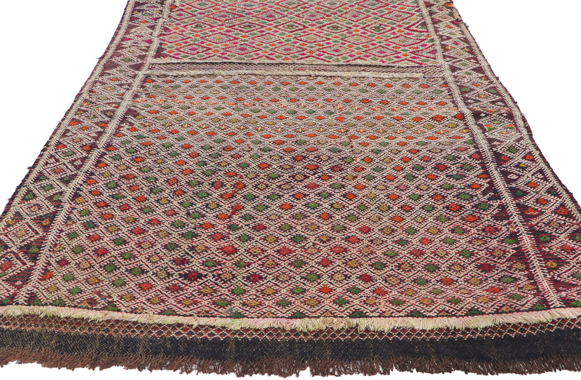 3 x 9 Vintage Zemmour Moroccan Kilim Runner 21716