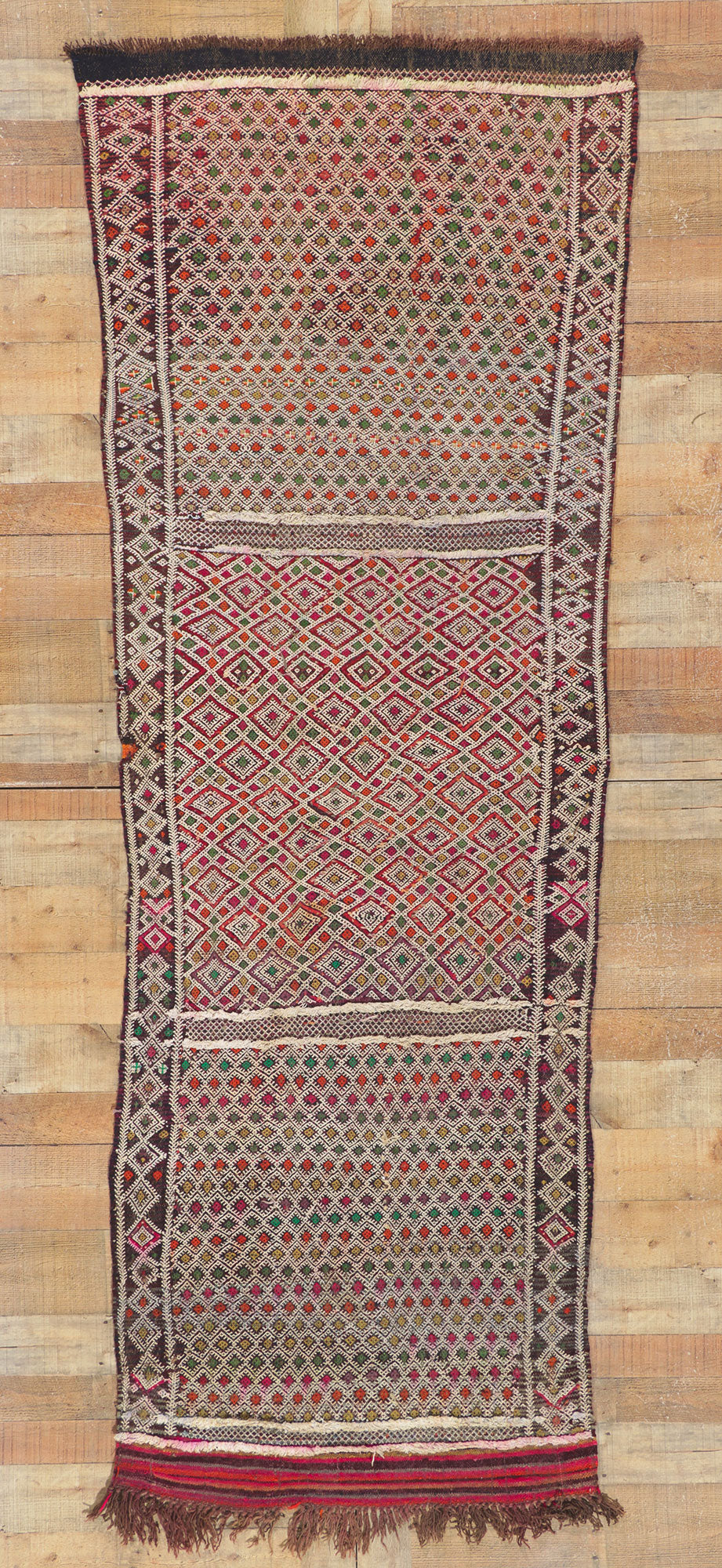 3 x 9 Vintage Zemmour Moroccan Kilim Runner 21716