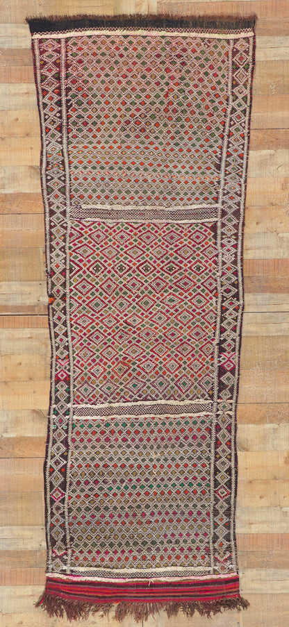 3 x 9 Vintage Zemmour Moroccan Kilim Runner 21716