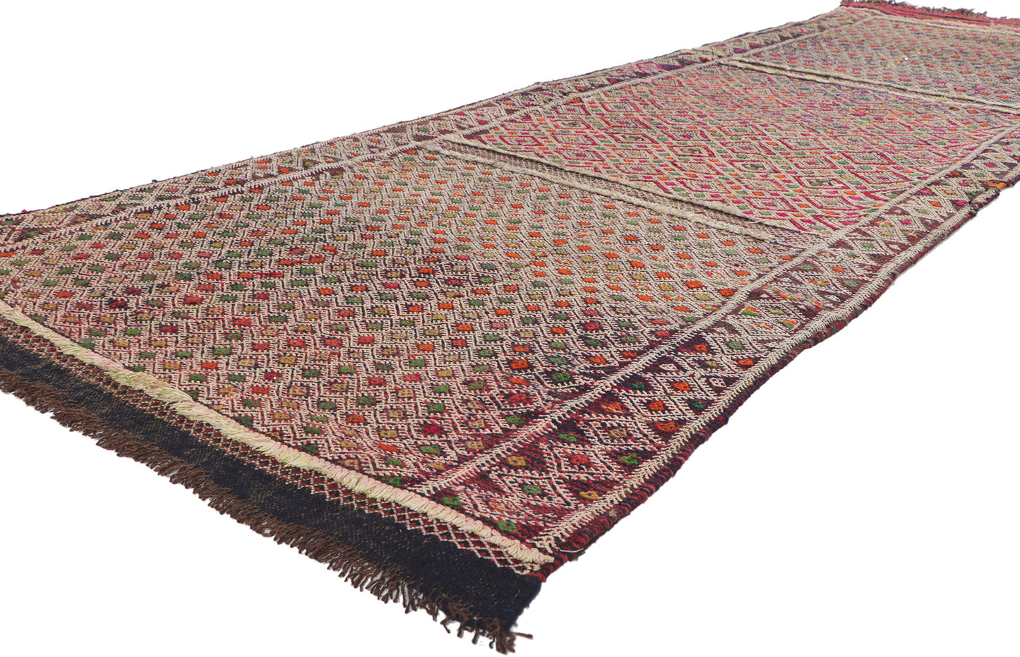 3 x 9 Vintage Zemmour Moroccan Kilim Runner 21716