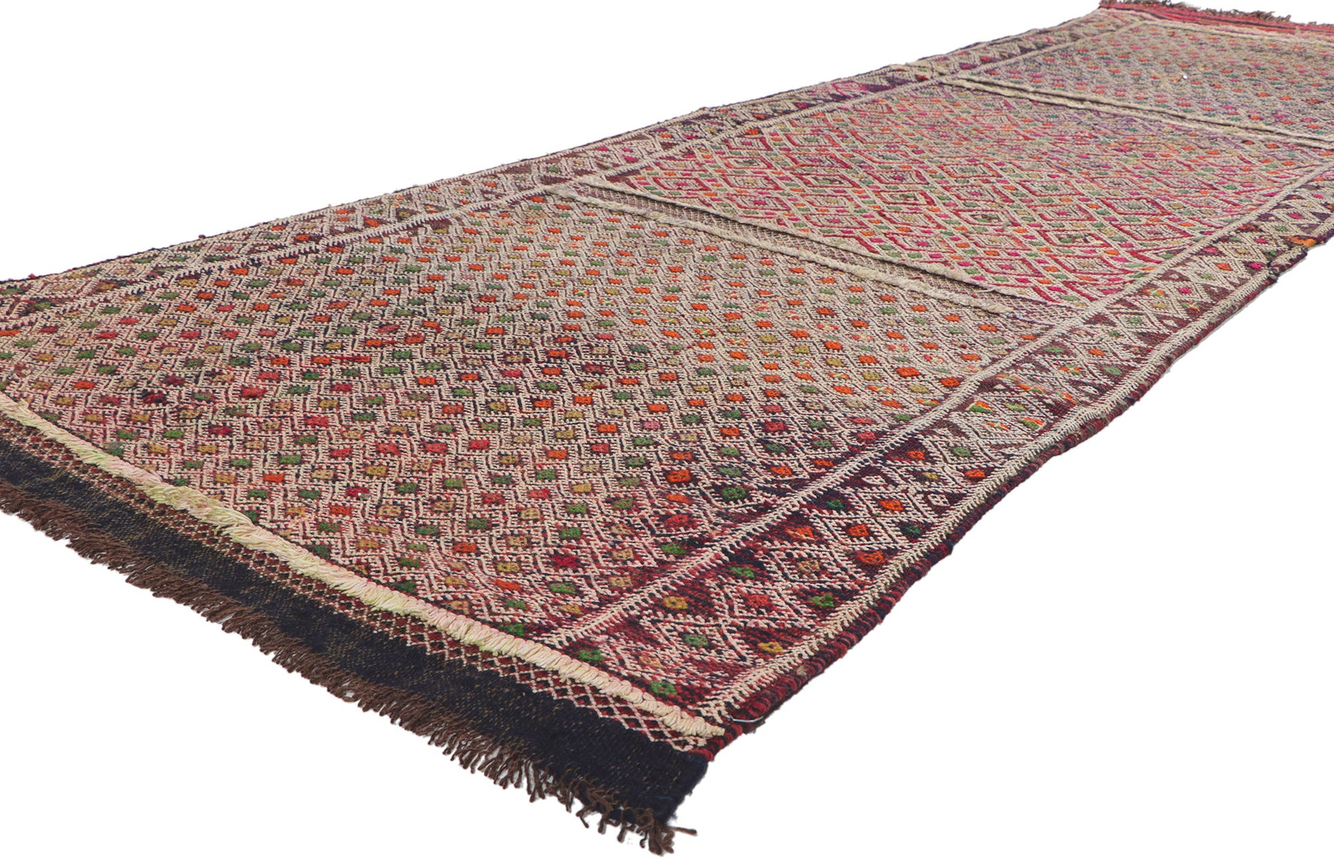 3 x 9 Vintage Zemmour Moroccan Kilim Runner 21716