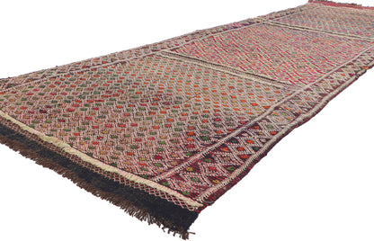 3 x 9 Vintage Zemmour Moroccan Kilim Runner 21716