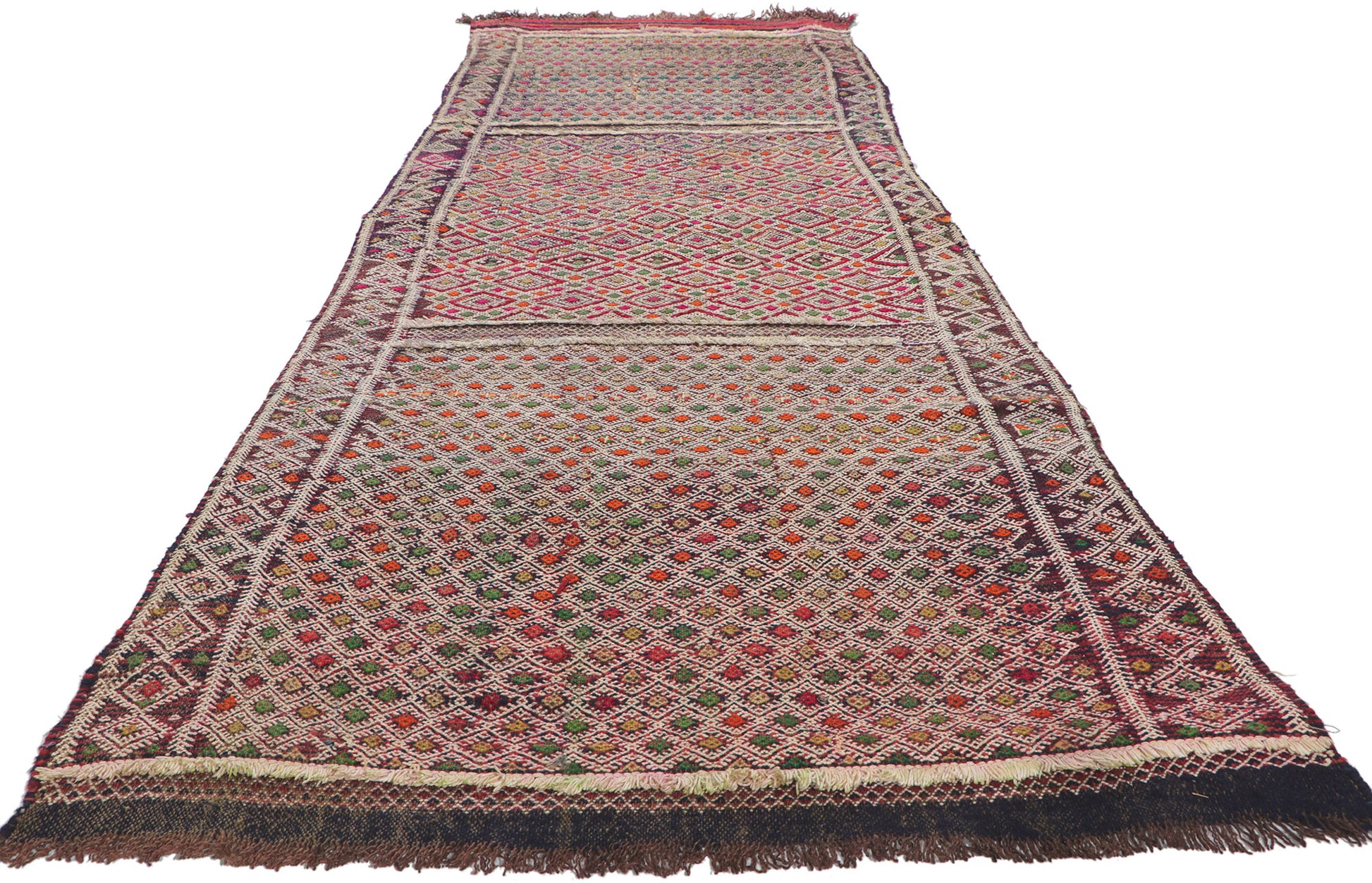 3 x 9 Vintage Zemmour Moroccan Kilim Runner 21716