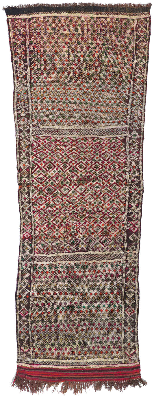 3 x 9 Vintage Zemmour Moroccan Kilim Runner 21716