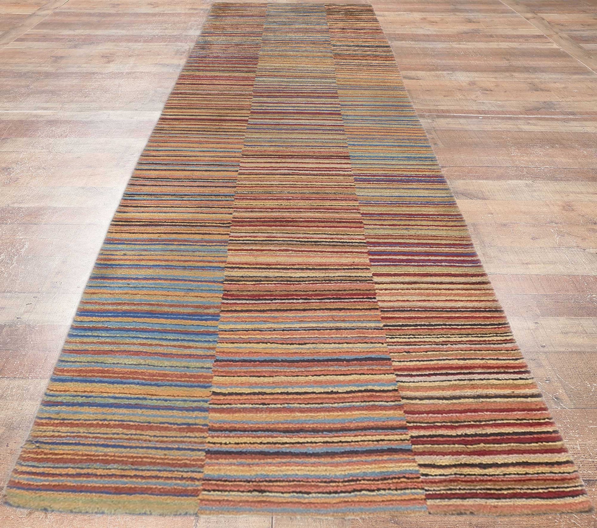 3 x 10 Colorful Striped Tibetan Runner 78531
