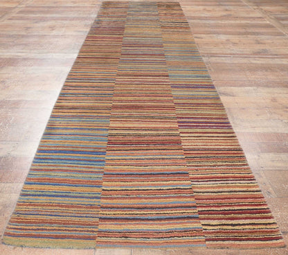 3 x 10 Colorful Striped Tibetan Runner 78531