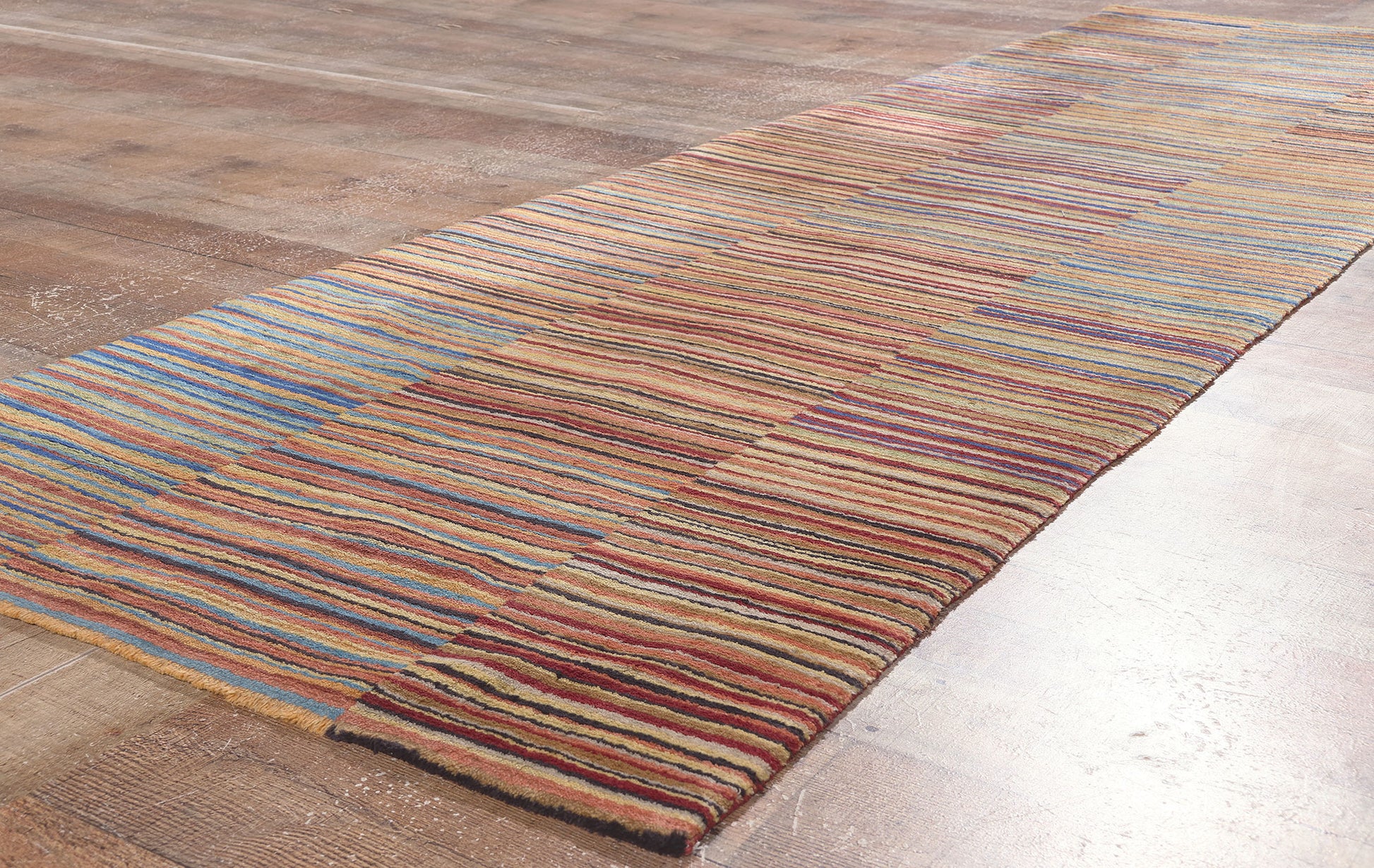 3 x 10 Colorful Striped Tibetan Runner 78531