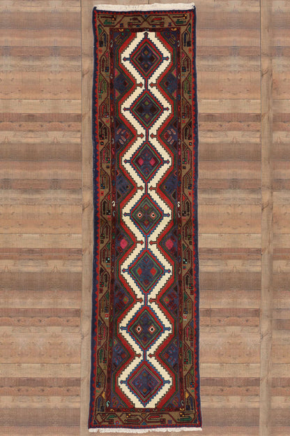 3 x 10 Vintage Persian Hamadan Rug 60224