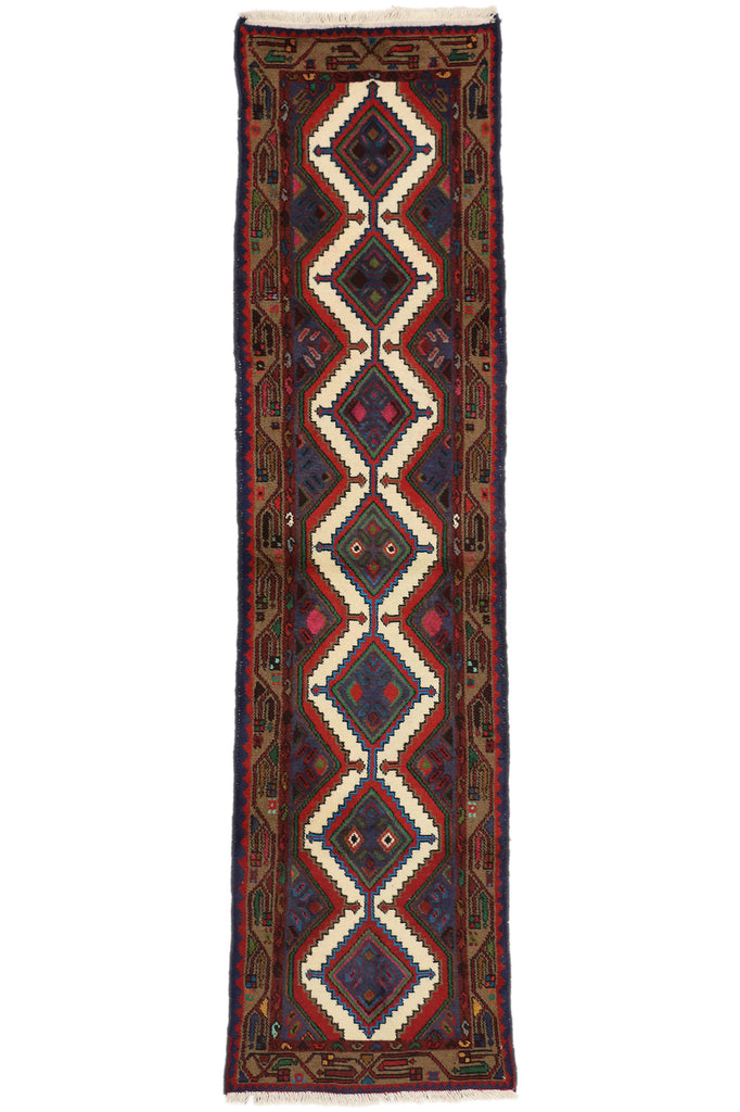 3 x 10 Vintage Persian Hamadan Rug 60224