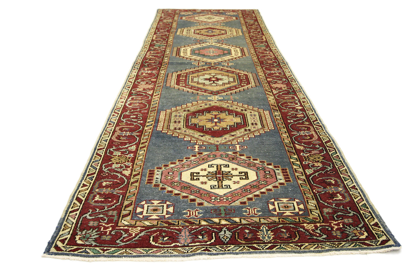 3 x 11 Vintage Turkish Oushak Rug 73665