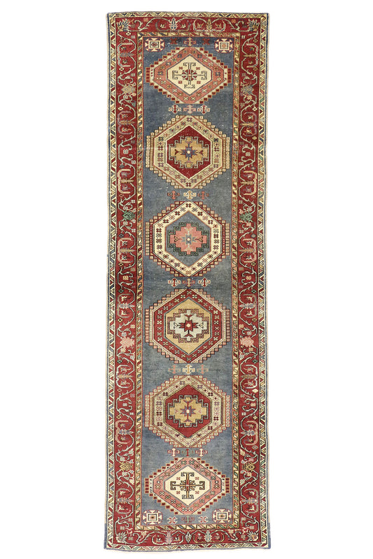 3 x 11 Vintage Turkish Oushak Rug 73665