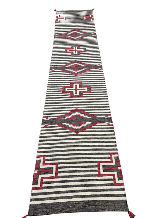 3 x 12 Southwest Modern Navajo-Style Kilim Rug Runner 81048